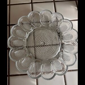 Indiana Glass Hobnail Deviled Egg Plate Clear